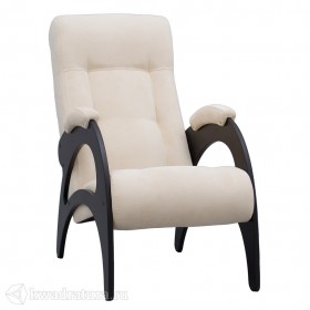 Кресло для отдыха Неаполь Модель 9 без лозы (Венге-эмаль/Ткань Ваниль Verona Vanilla) в Балахте - balahta.katalogmebeli.com | фото