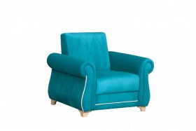 Кресло для отдыха "Порто" (велюр киви бирюза / микровельвет крем) в Балахте - balahta.katalogmebeli.com | фото