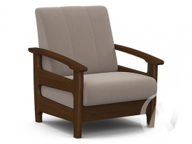 Кресло для отдыха Омега (орех лак/CATANIA COCOA) в Балахте - balahta.katalogmebeli.com | фото