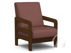 Кресло отдыха Вега-34 (орех лак/UNO BERRY) в Балахте - balahta.katalogmebeli.com | фото