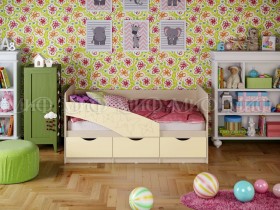 Кровать Бабочки 2,0м (Ваниль матовый) в Балахте - balahta.katalogmebeli.com | фото